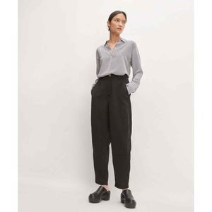 Everlane The Tencel Relaxed Chino Pant Black Soft Pockets Size 16 NWT
